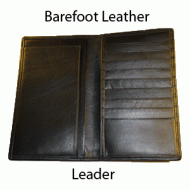 Hand Made Black Leather Wallet - Traditional Black Leather Jacket Pocket Wallet Re-Designed For The 21st Century - The Leader