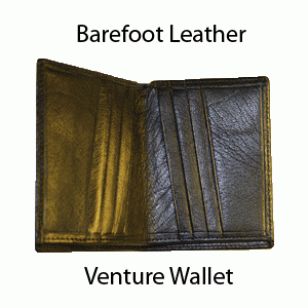 Hand Made Black Wallet - A Not-Quite-Traditional Small Black Leather Wallet -The Venture