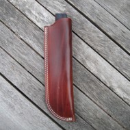 Knife Sheath 1 - Hand Dyed Brown Leather (Wet Form) Knife Sheath To Fit Mora Or Similar Size Bushcraft Knife