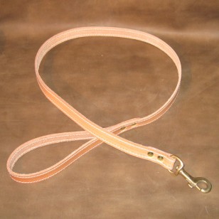 Dog Lead in Natural Oiled Undyed Leather with Solid Brass Trigger Hook to suit SMALL dogs Dog Lead in Natural Oiled Undyed Leather with Solid Brass Trigger Hook to suit SMALL dogs