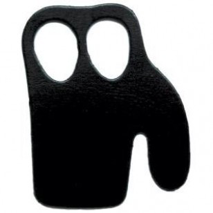 Archery - Tab - basic design in black leather (Large to fit Left Hand)