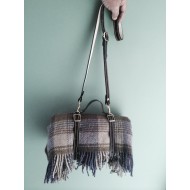 Strap - Leather Picnic Blanket Carrier Straps Complete With Handle And Shoulder Strap