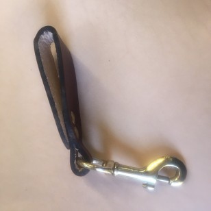 Belt loop with solid brass trigger clip (Black)