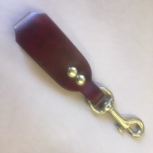 Belt loop with solid brass trigger clip (Brown)