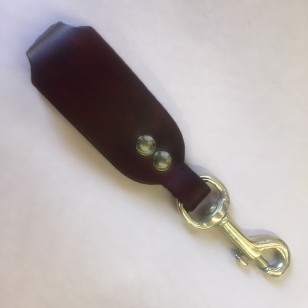 Belt loop with solid brass trigger clip (Black)