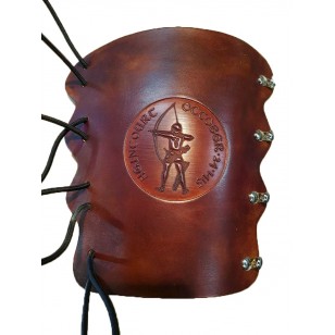 Archery Bracer - Elastic Style fits all sizes - Tooled Agincourt Archer Design