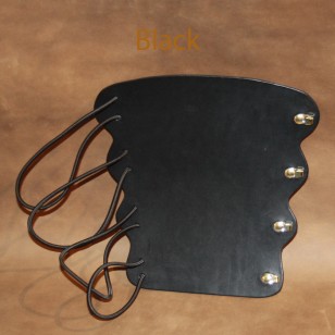 Archery Bracer - Elastic Style fits all sizes - Black Leather