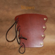 Archery Bracer - Elastic Style fits all sizes - Brown Leather
