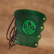 Archery Bracer - Elastic Style fits all sizes - Tooled Scout Logo Design (Special Scout Price)