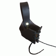 Leather Drinking Horn Strap (Dark Brown) - attaches to your belt
