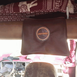 Hymer - Leather Drop Down Bed Pouch