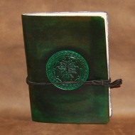 Journal - A5 Leather journal with Celtic Green Man design