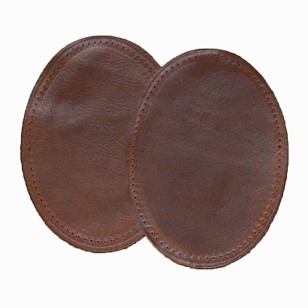 Leather Elbow Patches - (Size Medium) Mid Brown (three sizes available)
