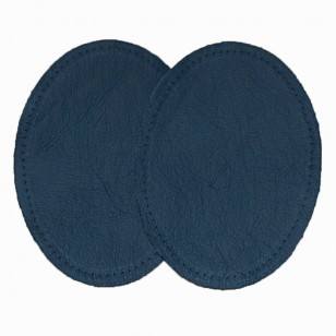 Leather Elbow Patches - (Size Small) Navy Blue (three sizes available)
