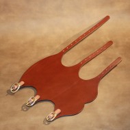 Archery Bracer - Long Bow Style Arm Guard in Brown Leather 