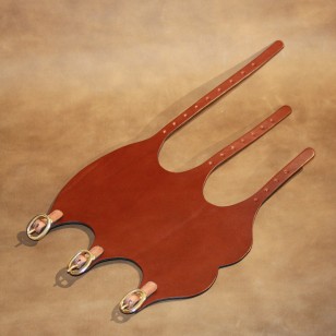 Archery Bracer - Long Bow Style Arm Guard in Brown Leather 