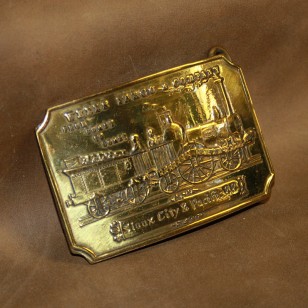Minted Brass Buckle - Wells Fargo Sioux City and Pacific Railroad