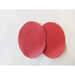 Leather Elbow Patches - (Size Medium) Red (three sizes available)