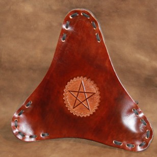 Stool Components - Leather seat with Pentagram design