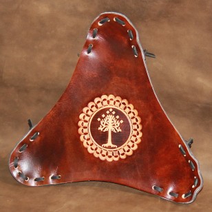 Stool Components - Leather stool seat with White Tree of Gondor design