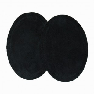 Suede Elbow Patches - (Size: Medium) Black (three sizes available)