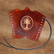 Archery Bracer - Traditional style with White Tree of Gondor tooling (single)