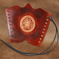 Archery Bracer - Traditional style with Celtic Dogs tooling (single)