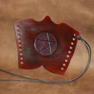 Archery Bracer - Traditional style with Pentagram tooling (single)