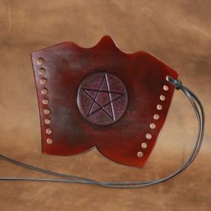 Archery Bracer - Traditional style with Pentagram tooling (single)