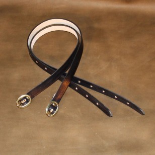 Strap - Trouser Leg (ratting) Strap in Dark Brown Leather - 24" x 1/2"