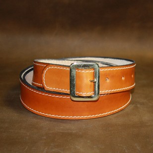 Ukelele (leather) Strap - 1.25" wide - adjustable length (Plain Saddletan)