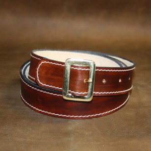 Ukelele (leather) Strap - 1.25" wide - adjustable length (Plain Dark Brown)