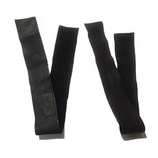 Cuff Bindings (2" wide x 22") - Black Leather