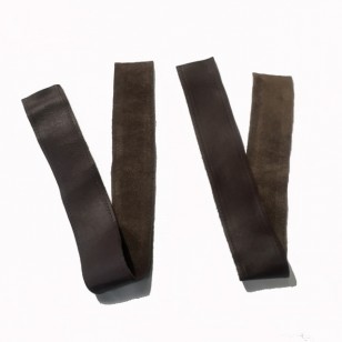 Cuff Bindings (2" wide x 22") - Dark Brown Leather