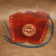 Archery Bracer - Traditional style with Eye of Sauron tooling (pair)