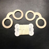 Kit - Leather Spectacles Kit comprising pre-cut frame and thread (lenses not supplied!).