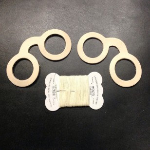 Kit - Leather Spectacles Kit comprising pre-cut frame and thread (lenses not supplied!).